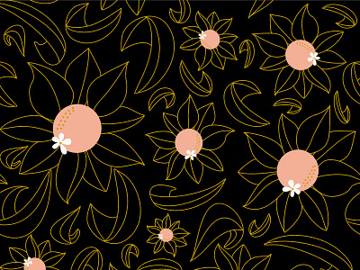 Orange Blossom Pattern brand design doodle illustration orange pattern repeat