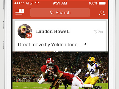 Fancred 2 for iOS - Sports Feed (full version attached) app apple clean design flat ios7 iphone mobile social sports ui ux