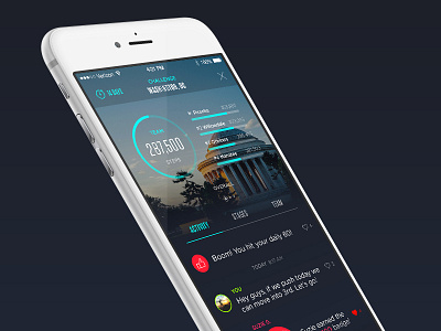 Group Fitness Tracking Detail design fitness ios mobile ui ux