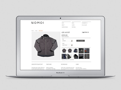 NOMOI eCommerce website