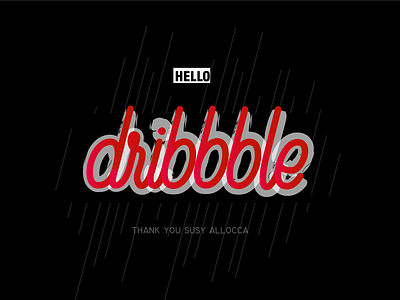 Helloooo Dribbble, Hand lettering.