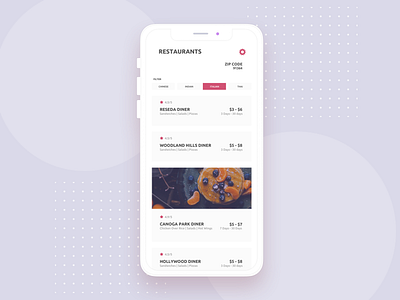 eetuhree | Restaurant List Page sketch uiux