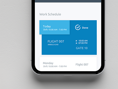 Airline Crew Check In sketch uiux