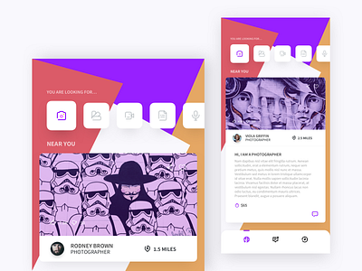 Creatives For Hire II clean design design dribbble ios app iphone x sketch ui uiux ux