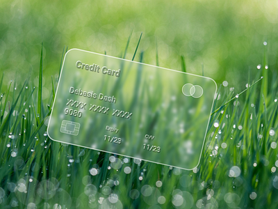 Glass Credit Card animation design flat graphic design icon illustration logo minimal ui ux