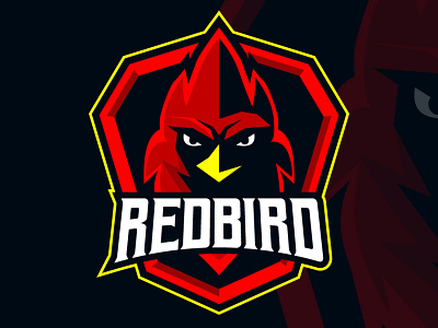 Redbird E-sport Logo Template bird design eagle esport graphic design logo red sport vector