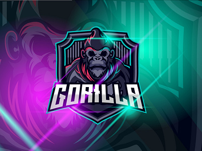 Gorilla E-sport Logo Template Design