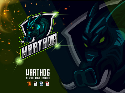 Warthog E-sport Logo Design Template