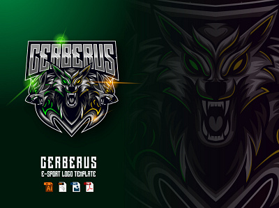 Cerberus Wolf E-sport Logo Design cerberus design dog dragon esport game gaming graphic design hydra illustration logo mascot sport vector wolf