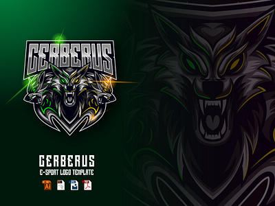 Cerberus Wolf E-sport Logo Design