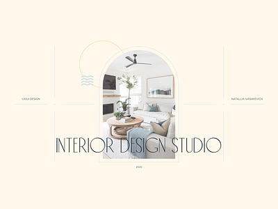 Interior design studio design minimal ui ux web