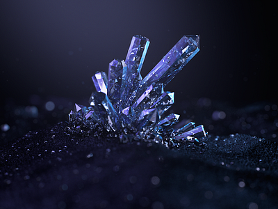 Amethyst 3d c4d cinema4d crystals render