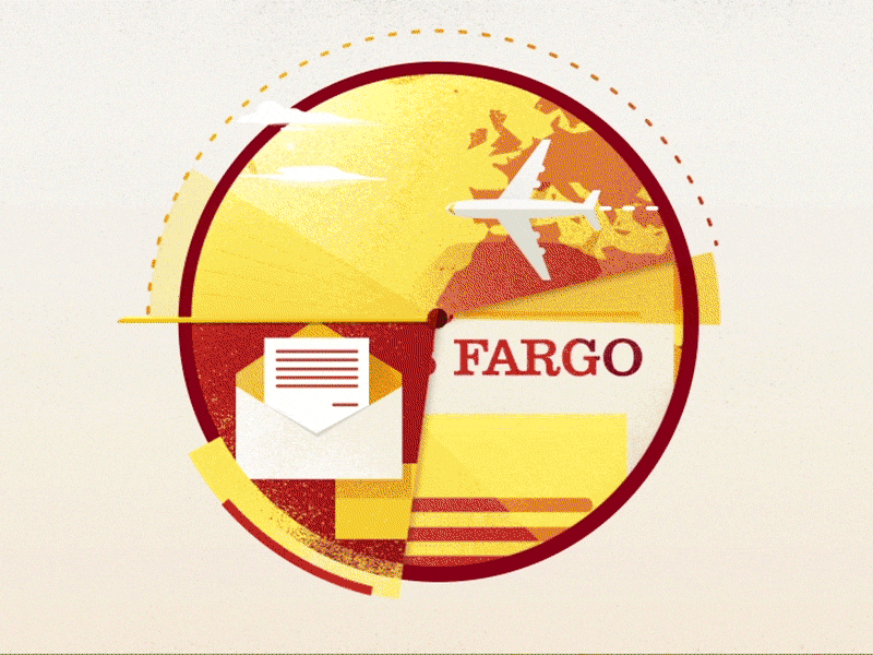 Wells Fargo Itinerary 2d after effects animation gif motion design motion graphics wells fargo