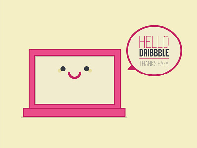 Hello dribbble debut design hello illustration