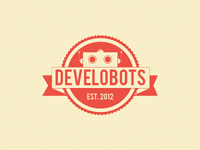 Develobots develop illustration logo robot web