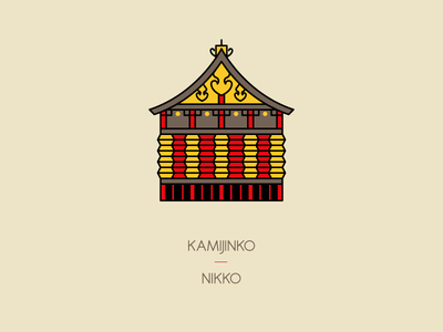 Kamijinko, Nikko heritage icon illustration japan kamijinko nikko shrine temple tokyo travel tōshō gū
