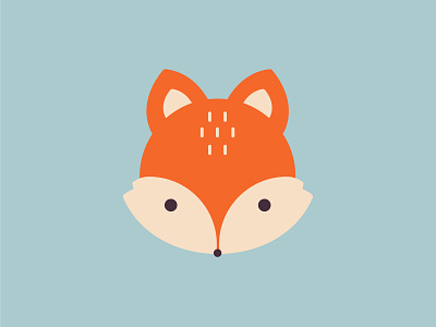 Little foxy animal design fox head icon illustration