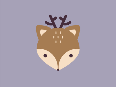 Little deer animal deer design head icon illustration
