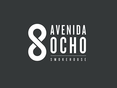 Avenida 8 - Smokehouse branding design logo