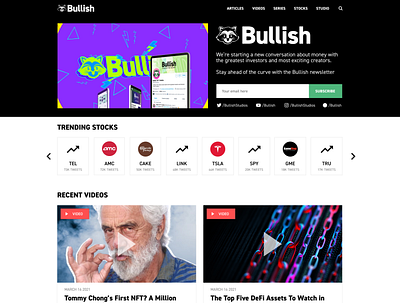 Bullish app branding design ui ux