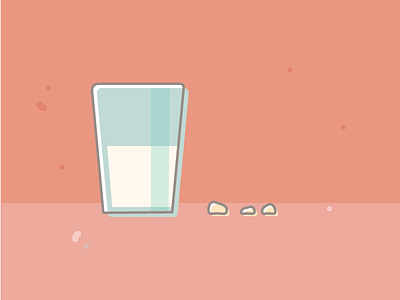 Aftermath of Cookie Friday crumbs design flat icon illustration microsoft milk offset outline pastel snack