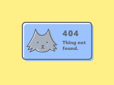 404 Illustration art cat error flat illustration sad