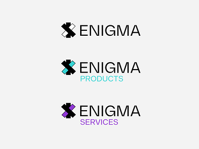 Enigma Variative Logo branding design digital agency ecommerce graphic design logo modern simple simplistic typography unique variative vector