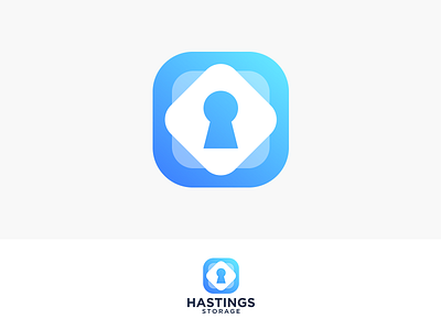 Hastings Storage Logo gradient hastings key logo logo design padlock storage