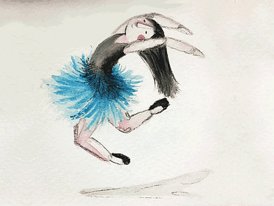 Ballerina ballerina character conte handmade movement pencil watercolour