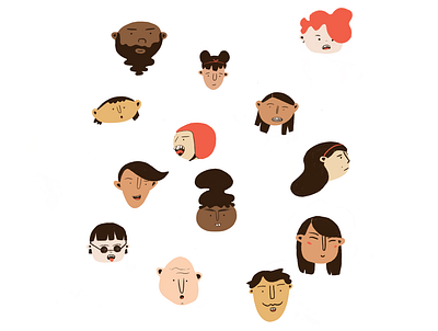 Faces characterdesign illustration procreate