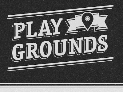 Playgrounds black dirt gray logo pin