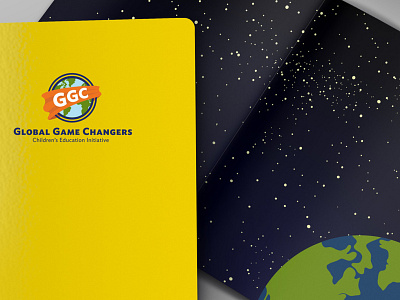 Global Game Changers Non-Profit Folder Design branding changers game global non profit space