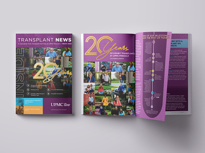UPMC Pinnacle - Transplant Newsletter care design editorial health healthcare hospital magazine mockup newsletter print transplant