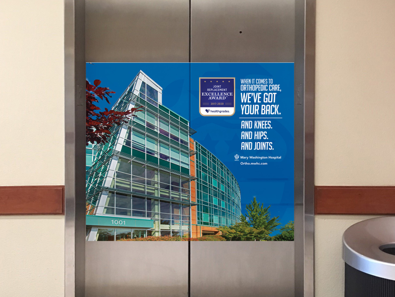 Download Mary Washington Hospital - Orthopedic Excellence, Elevator Wraps by Kat Flaherty on Dribbble