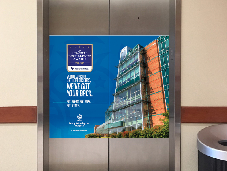 Download Mary Washington Hospital - Orthopedic Excellence, Elevator Wraps by Kat Flaherty on Dribbble