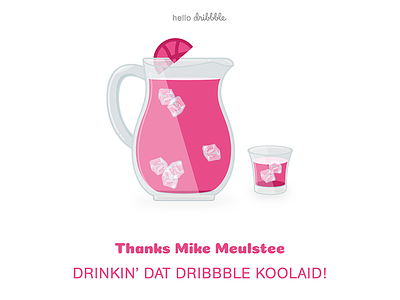 Thanks Mike! Koolaid Debut coolaid debut drink first koolaid lemonade meulstee mike pink shot thanks wedge