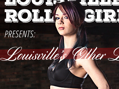 Poser Mockups for Local Roller Derby Team dcrg derby louisville poster roller