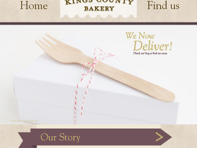 Mobile Web Preview for Bakery Website design mobile responsive web