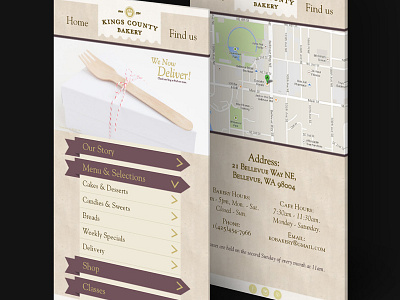 Kings County Bakery - Mobile Mockup bakery branding county kings mobile responsive seattle site web website