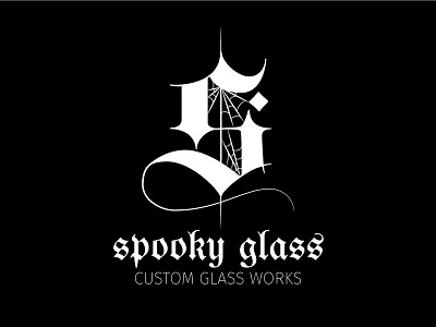 Spooky Glass Logo alternative art artist blackletter fraktur glass goth logo punk rock