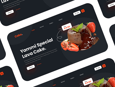 Cake Website Design cake website graphic design logo minimal website ui ux design website website design