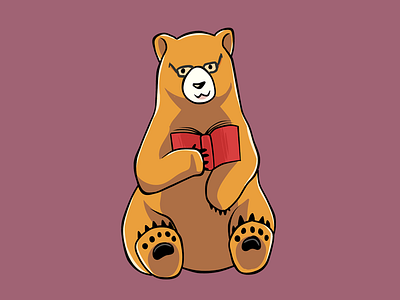 Reading Bear Magnet bear magnet reading stickermule