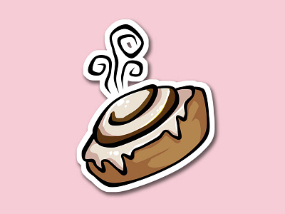 Cinnamon Bun baking bun cinnamon contest plans sticker stickermule summer