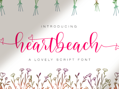 Heart Beach branding calligraphy card design elegant font graphic design handlettering handwriting handwritten illustration logo love magazine signature t shirt typography