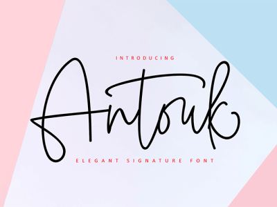 Antouk Signature branding calligraphy card design elegant font graphic design handlettering illustration logo motion graphics t shirt typography