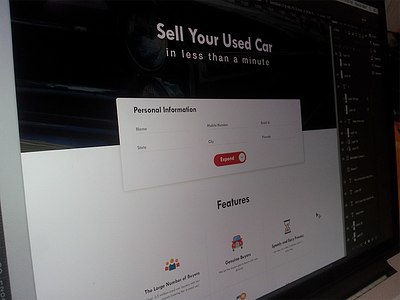 Online Used Car Sell sell ui used car visual design web