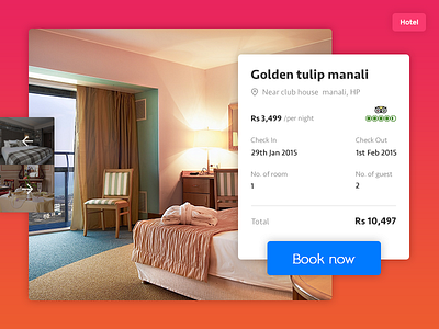 Hotel Booking booking card hotel ui visual web