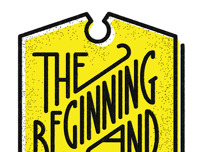 The Beginning and The End chippendale illustration offset scripture texture typography