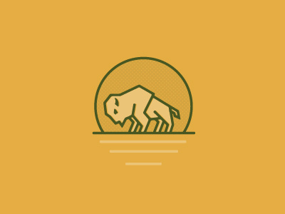 Buffalo bison buffalo green logo mustard plains yellow