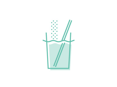 Smoothie illustration powder refraction smoothie straw teal